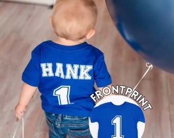 Personalized Birthday Number Shirt 1st Birthday Boy Tee Any Number and Name Kids Birthday Custom Shirt Baby Boy First Birthday Outfit