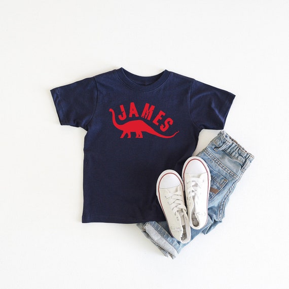 Personalized Dinosaur Shirt, Toddler Boy Dinosaur Tshirt, Birthday Gift for Kids Il_570xn