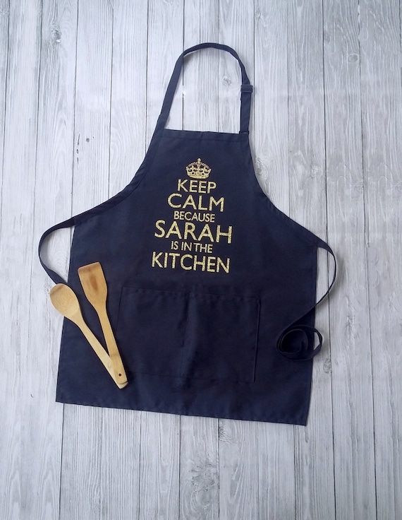 Kitchen Gifts for Her, Personalized Keep Calm Apron, Hostess Gift Ideas, Personalized Apron for Women, Baking Gift, Cooking Gift, Il_570xn