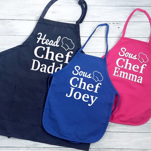 Personalized Embroidered Apron and Chef Hat Set Etsy