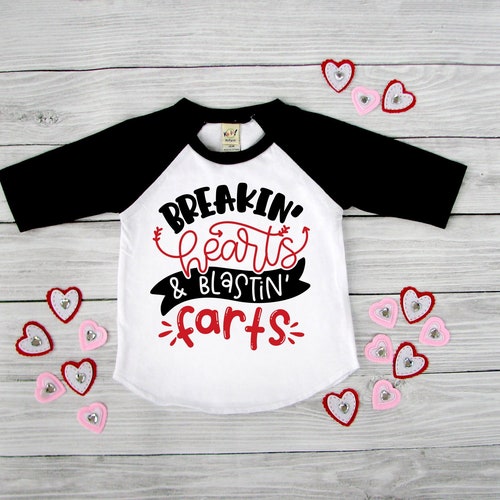 Boys Valentine Shirt Funny Valentines Day Shirt Breaking Etsy