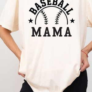 Custom Baseball Mama Shirt with Kids Name and Number Comfort Colors Game Day Mom Shirt Personalized Baseball Season Tshirt for Mom Bild 9