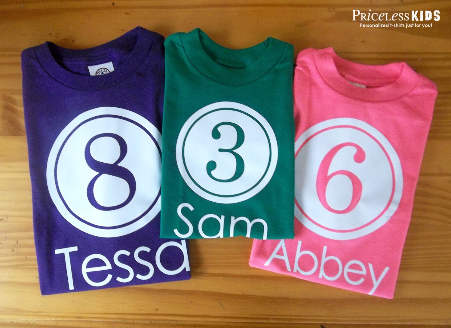 Kid's personalized name and number Tshirt Birthday shirt