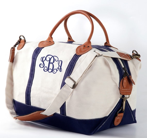 travel bag with initials