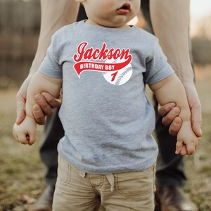 Baseball Birthday Shirt Boy Personalized 1st Birthday Baseball Outfit Sports Party Boys Tshirt Baby Boy First Birthday Shirt image 3