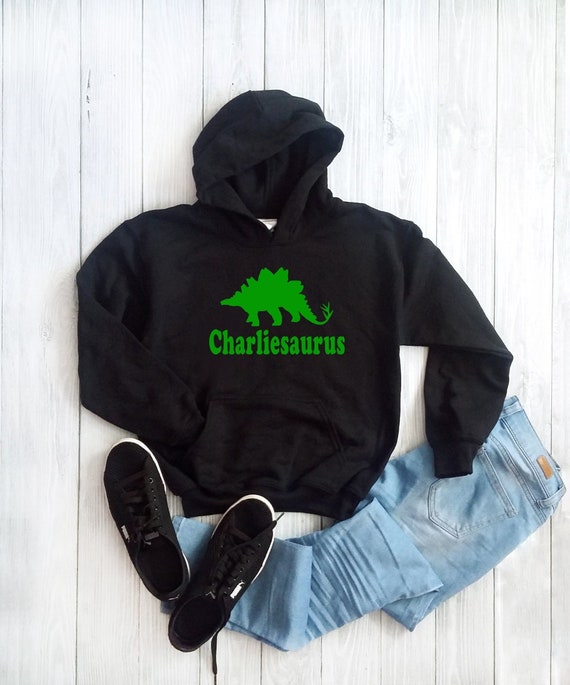 Kids Dinosaur Hoodie Personalized Dinosaur Sweatshirt for Boys