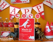 Personalized dinosaur party package - dinosaur party printables