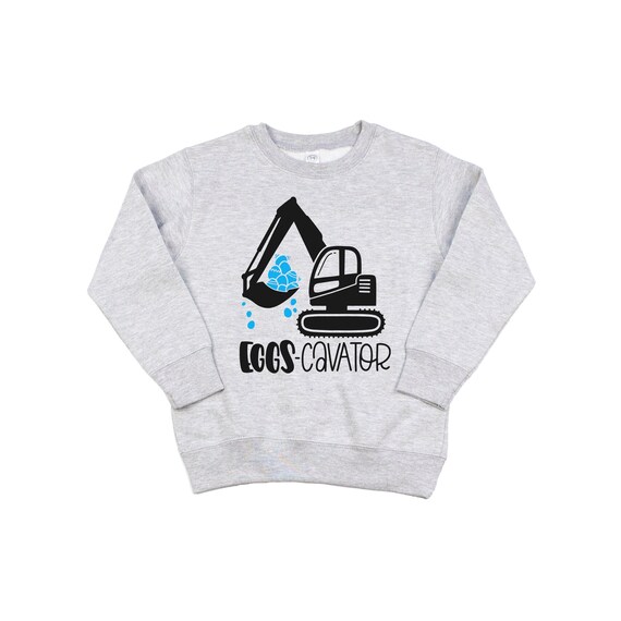 Boys Easter Sweatshirt, Easter Digger Shirt, Toddler Boy Construction Easter Shirt, Easter Boy Shirt Il_570xn