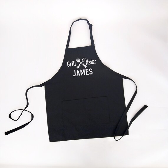 Custom Mens Grilling Apron, Personalized BBQ Aprons for Men, Grill