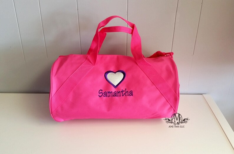 Personalized Pink Duffle Bag for Girls Monogram Duffel Bag Etsy