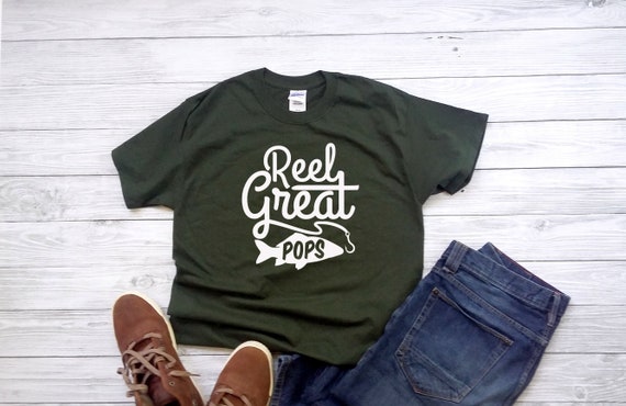 Grandpa Fishing Shirt, Reel great pops shirt, Fathers day fishing, Fishing Gift, Gift for grandpa, Fathers day shirt Il_570xn