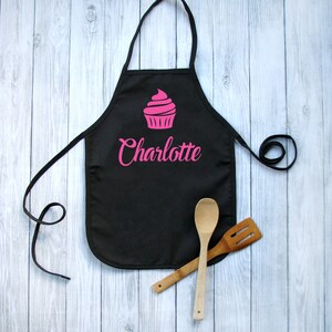 Baking Apron for Girls Cooking Apron for Kids Personalized Baking Gifts for Kids Custom Childrens Apron Purple image 6