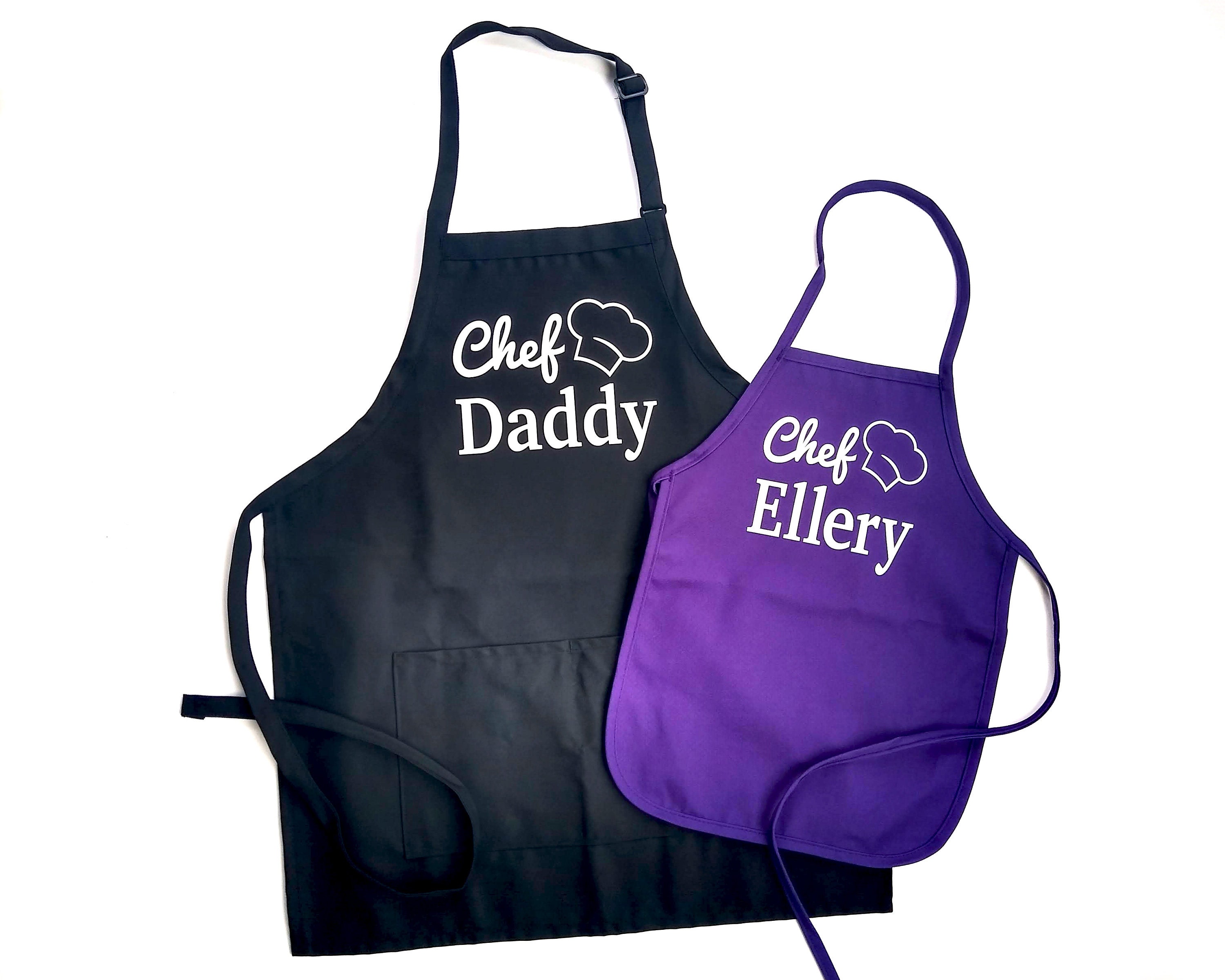Retro Chef Personalized Aprons for Toddlers, Kids and Adults