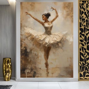 Ballerina Canvastavla, Oljemålning med balettdansös