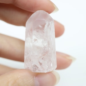 Pink Lithium Quartz Point D, Phantom Quartz, Mini Crystal Tower, Lithium Crystal, Brazilian Crystal, Quartz Crystal