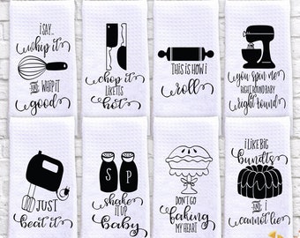 Funny Dish Towels - Funny Kitchen Towels - Housewarming Gift - Funny Towels - Gift For Mom - Wedding Gift - Hand Towel - Wedding Shower Gift