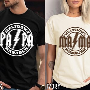Heavy Metal Mama Shirt, Punk Rock Meltdown Manager Papa Shirt, Punk Rock Parents, Heavy Metal New Parents Shirts