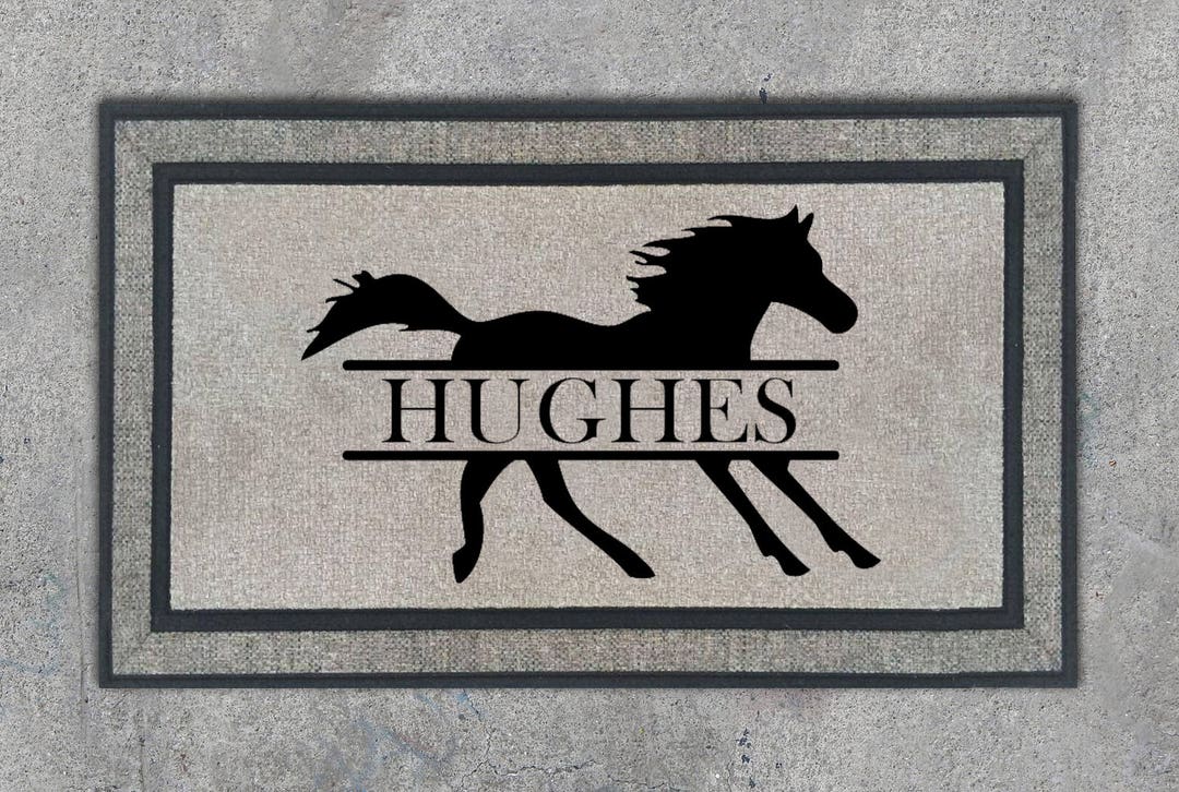 Horse Personalized Doormat, Horse Doormat, Farm Doormat, Wedding Gift