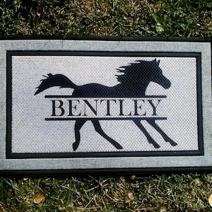 Horse Personalized Doormat, Horse Doormat, Farm Doormat, Wedding Gift, Closing Gift, Housewarming Gift, Welcome Mat