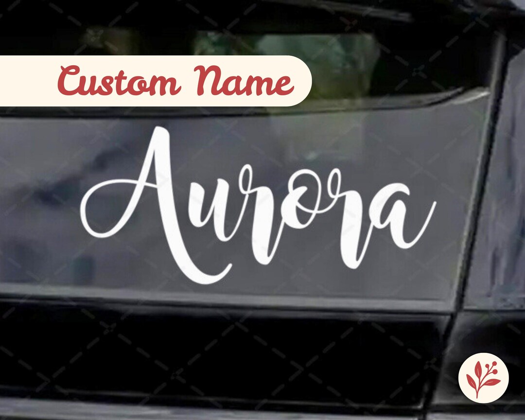 Custom Name Decal, Personalized Car Name Decal, Car Name Sticker ...