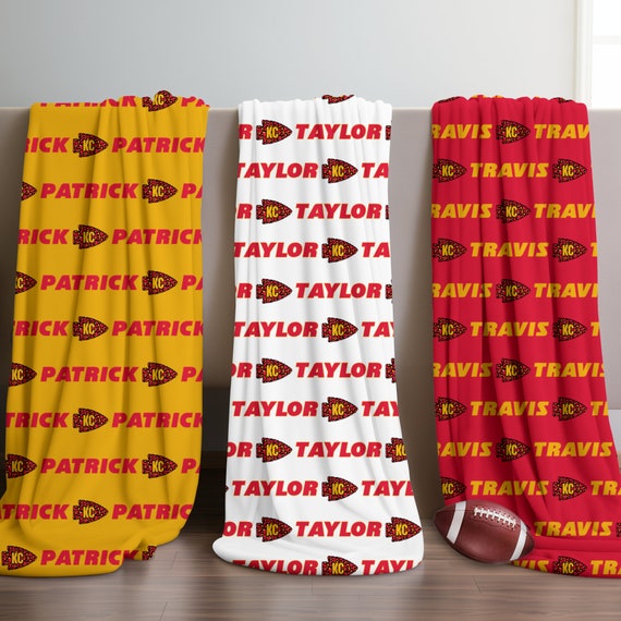 Custom Chiefs Plush Blanket, Chiefs Fan Blanket, Velveteen Football Blanket, Kansas City Blanket, Chiefs Lover Gift, Chiefs Arrow Blanket
