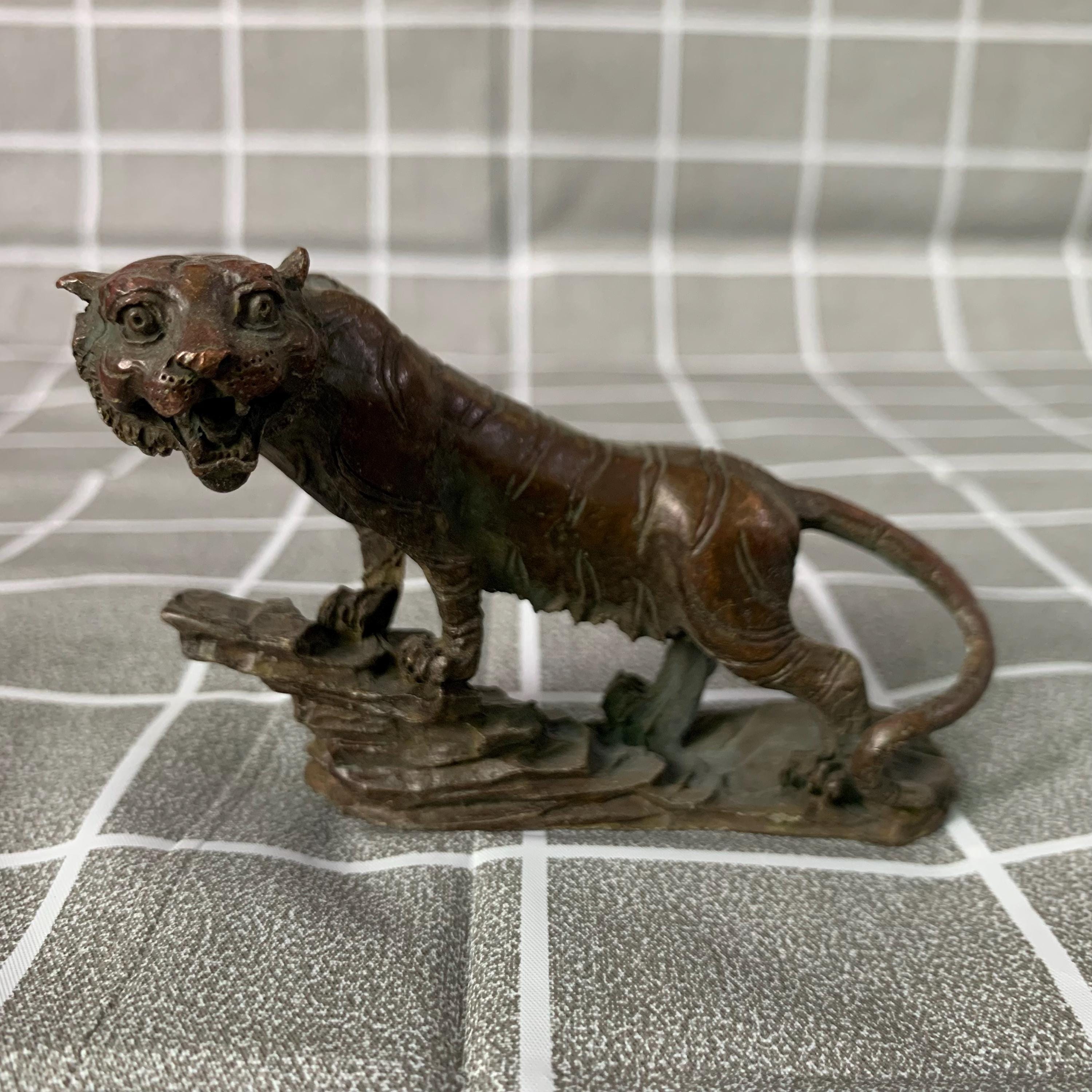 Metal Tiger Statue - Etsy