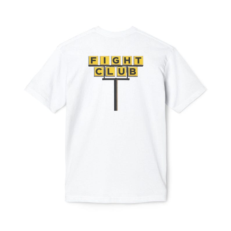 Waffle House Fight Club| MADE IN USA Front and Back | Unisex Midweight T-shirt, Made in usa | ColoWearables image 2
