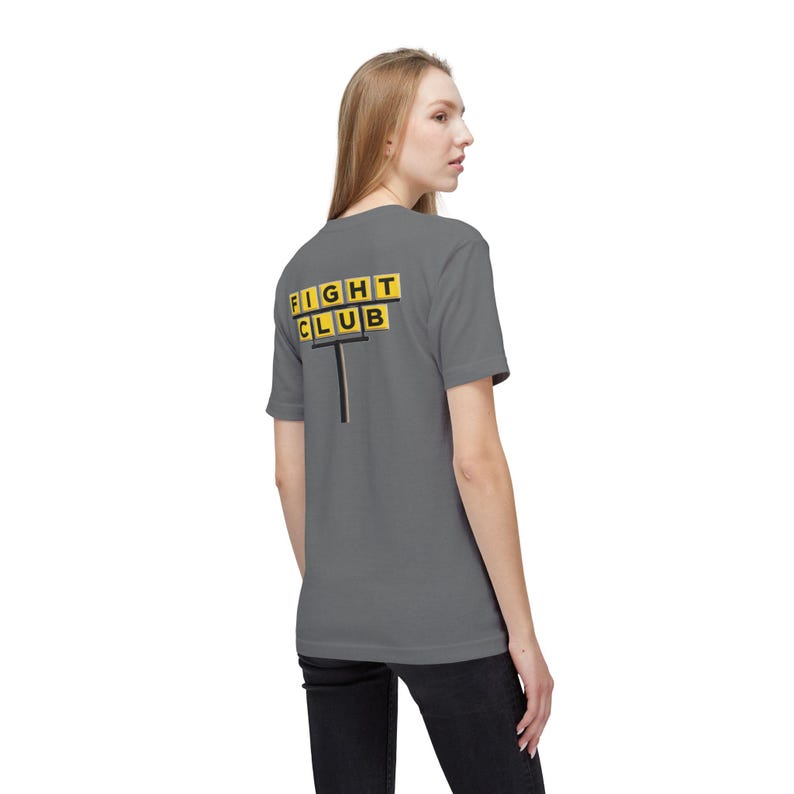 Waffle House Fight Club| MADE IN USA Front and Back | Unisex Midweight T-shirt, Made in usa | ColoWearables image 16