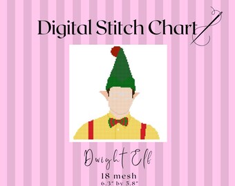 Dwight Elf 18 mesh Digital Needlepoint Stitch Chart