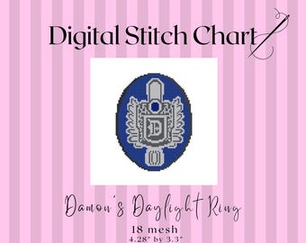 Damon’s Daylight Ring 18 mesh Digital Needlepoint Stitch Chart
