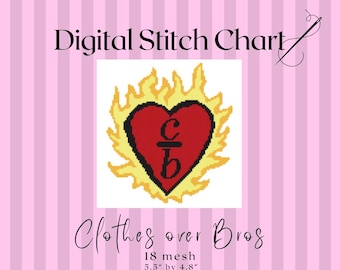 Clothes over Bros 18 mesh Digital Needlepoint Stitch Chart