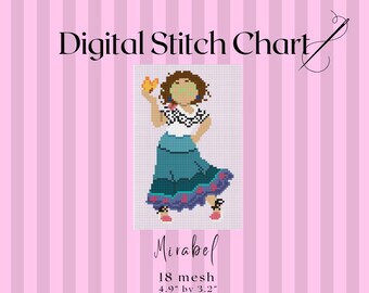 Mirabel 18 mesh Digital Needlepoint Stitch Chart
