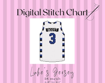 Luke’s Jersey 18 mesh Digital Needlepoint Stitch Chart