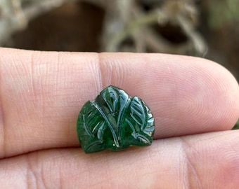 5.65 carat Natural Emerald | Hand Carved | Vivid Green, Certified Zambian Emerald for Fine Jewellery | 11x13x5.5mm