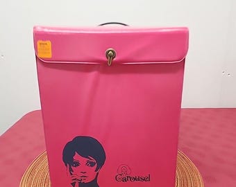 Vintage Carousel Wig #993 Suddenly W Hot Pink Twiggy Case 1960s Mid Mod Gogo