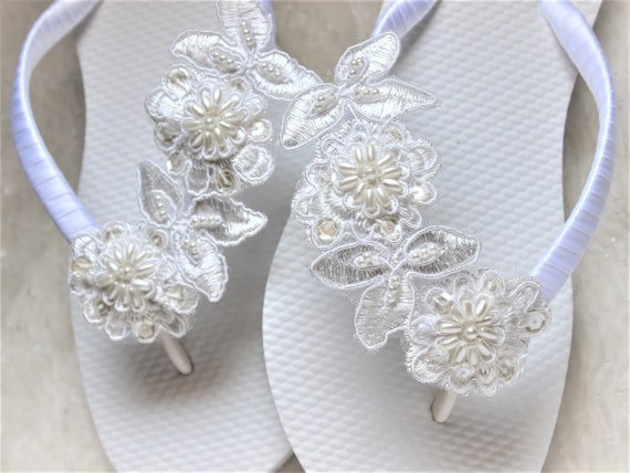 etsy bridal flip flops