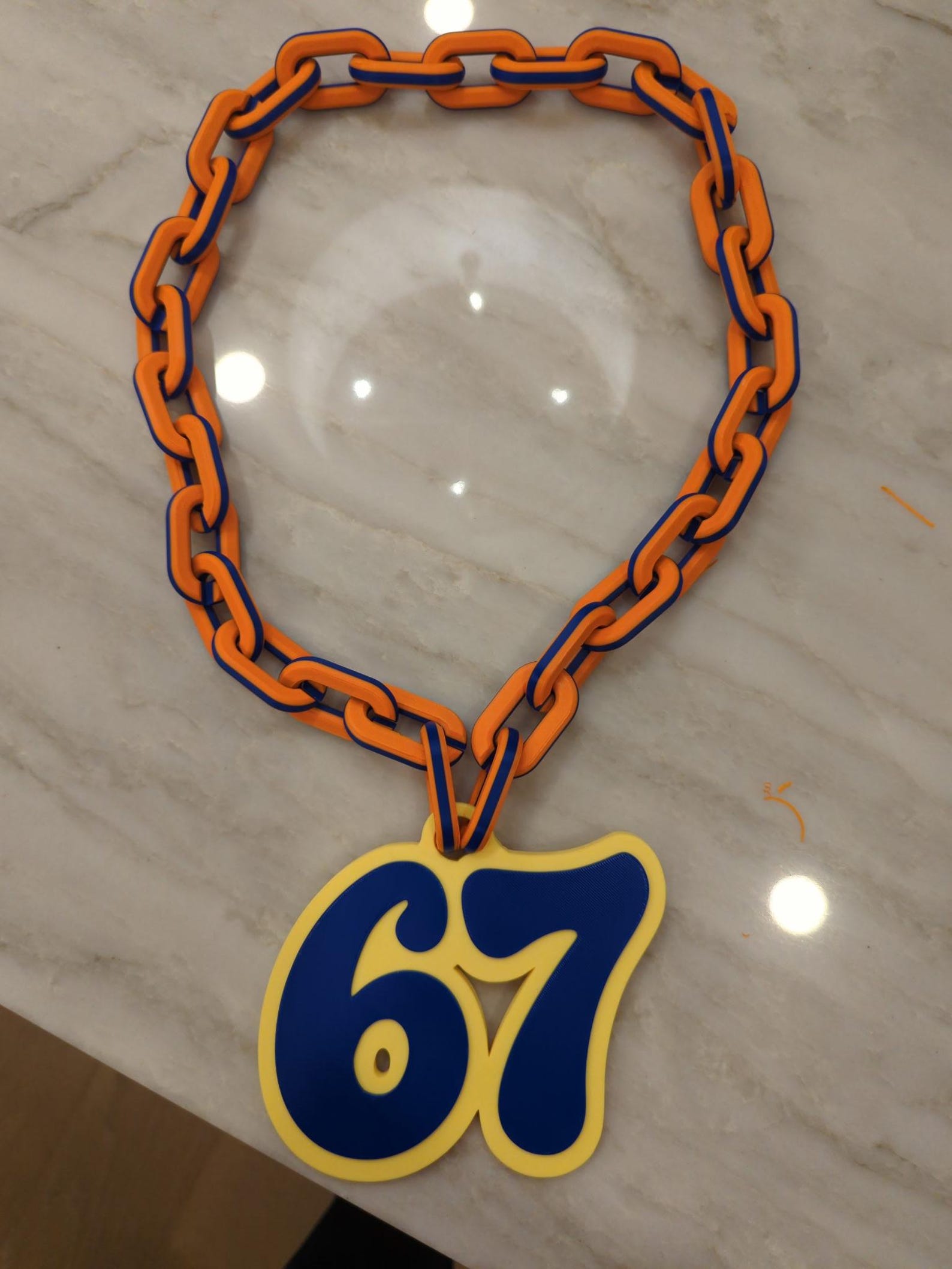 NEW- Retro “67” Hype Chain – 3D Printed Meme Pendant Necklace - Mardi ...