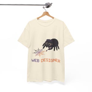 Web Designer Shirt, Funny Spider Pun, Gift for Programmer, Computer Science Major, Coding Humor Tee, Cute Jumping Arachnid, Developer