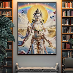 Impresión de Tara Blanca / Arte curativo de la diosa budista / Descarga instantánea