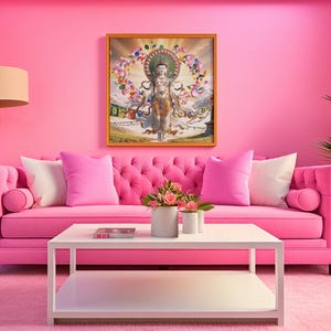 Arte mural de Tara Blanca / Diosa budista de la sanación imprimible / Decoración de meditación espiritual / Descarga instantánea