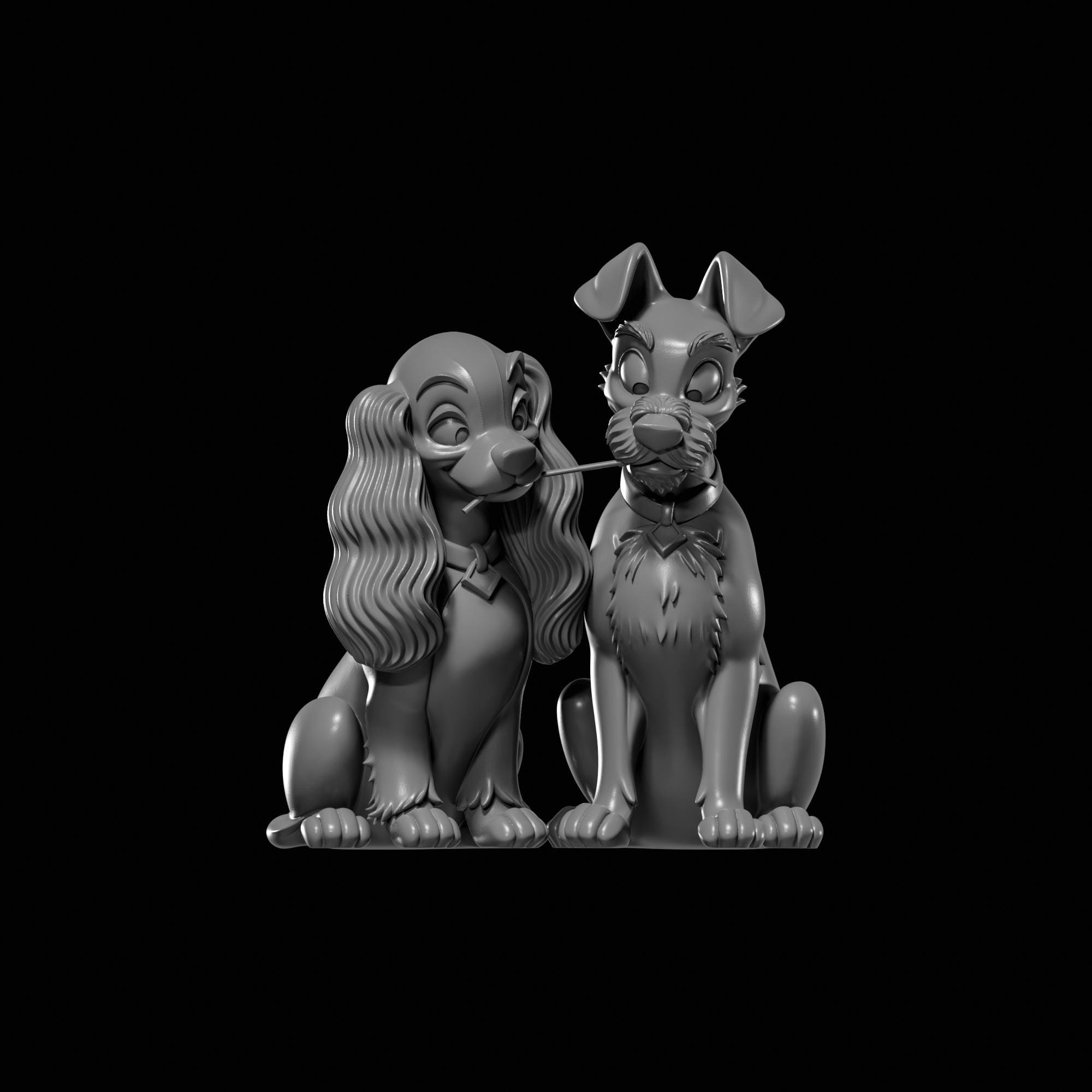 Disney Lady and the Tramp STL File for 3D Printing - Etsy