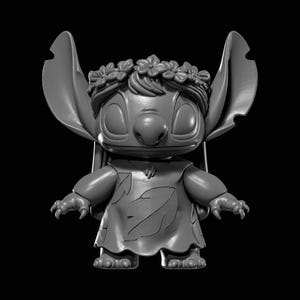 Stitch Wears Lilo tygkruka, behållare och pennhållare STL-fil för 3D-utskrift