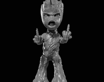 Middelvinger Angry Groot STL-bestand voor 3D-printen