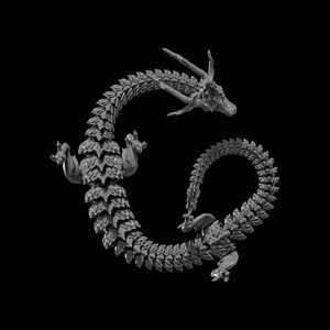 Archivo STL de dragón del bosque japonés flexible para impresión 3D