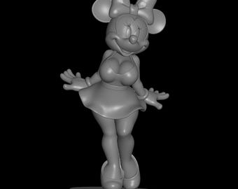 Minnie Maus2 STL Datei für den 3D-Druck
