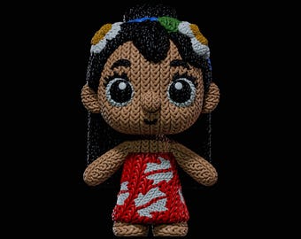 Dzianinowy plik STL Lilo do druku 3D