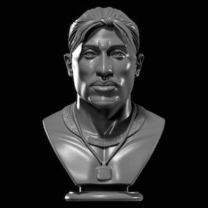 Bust Of 2Pac  STL file for 3D Printing