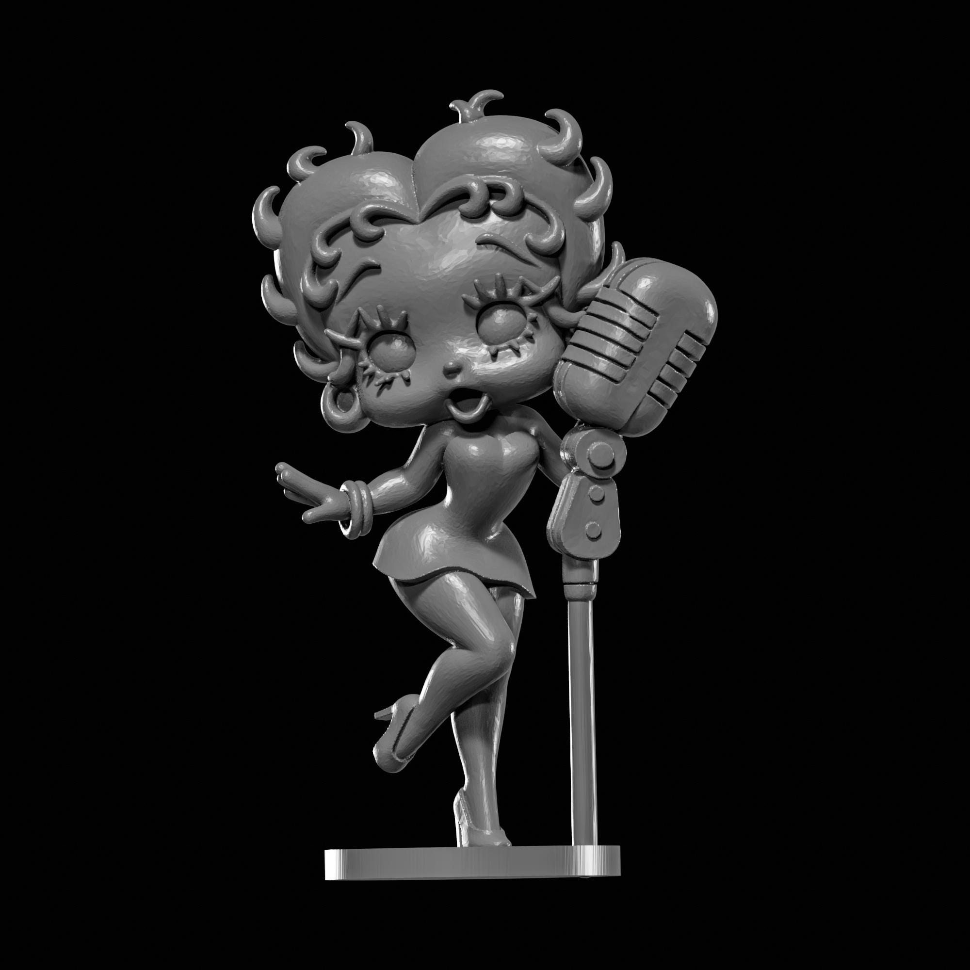 Grande Statue Betty Boop En Résine - Robe De Soirée Blanche, 95 Cm, Neuve