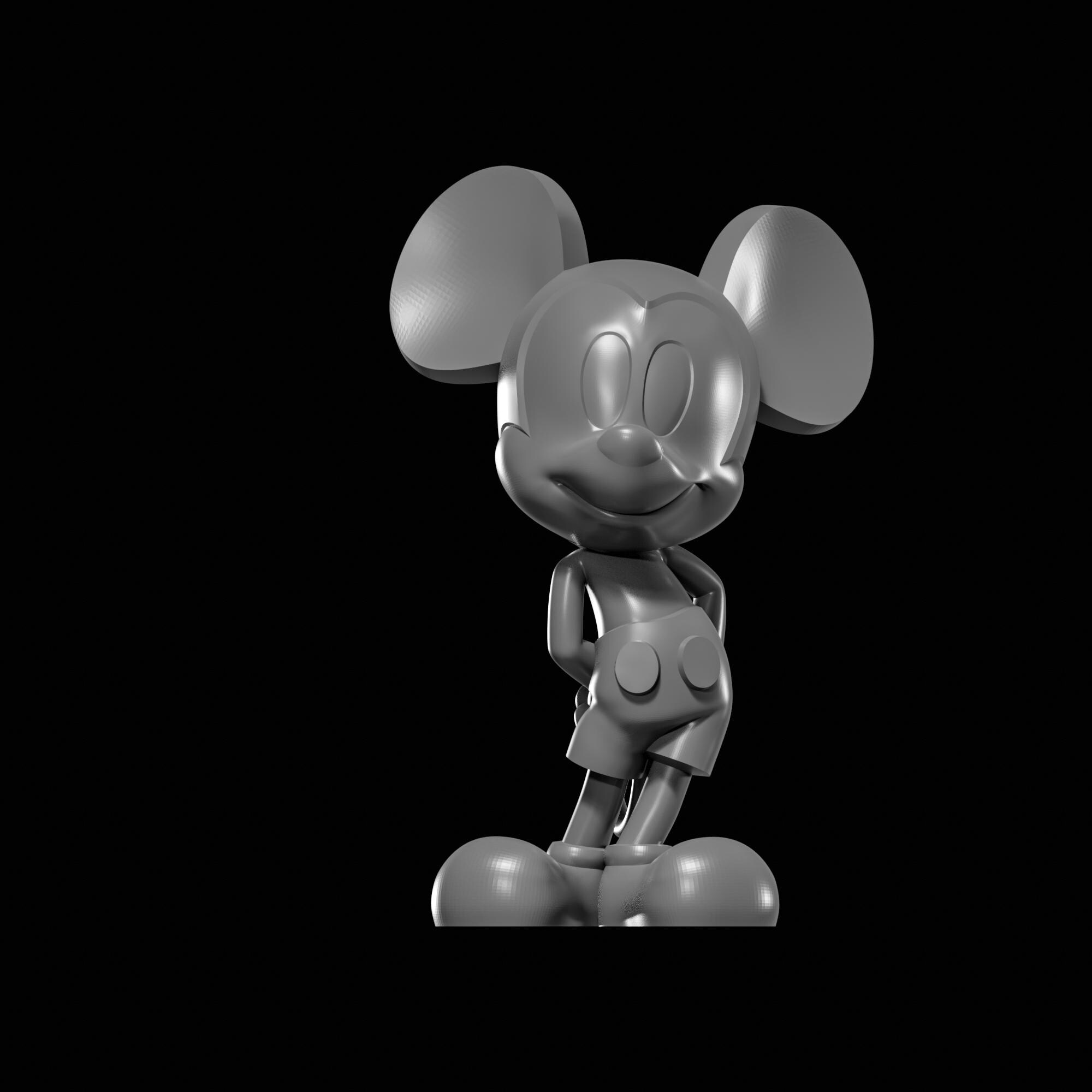 MICKEY MOUSE - RARE FIGURINE - MASQUE EN FER - CORPS EN