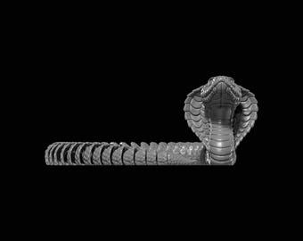 Articulated Cobra Snake Figurine – 8mm Glass Eyes STL file for 3D Printing